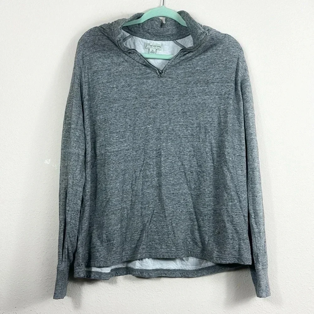 🎈4 LISTINGS FOR $20 J. Crew 100% cotton grey pullover sweater mock neck XL